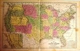 Antique Map of USA, 1854