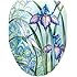 Toilet Tattoos TT-1014-O Iris Beauty Decorative Applique for Toilet Lid, Elongated