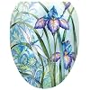 Toilet Tattoos TT-1014-O Iris Beauty Decorative Applique for Toilet Lid, Elongated