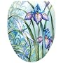 Toilet Tattoos TT-1014-O Iris Beauty Decorative Applique for Toilet Lid, Elongated