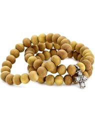 Jordan Alexander Sandalwood with Diamond Cross Bracelet Set