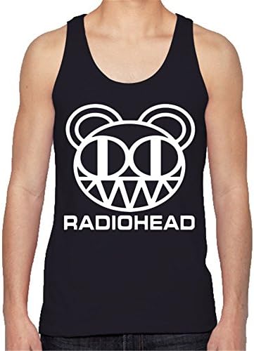 JYTees Radiohead Navy Mens Tank Top Cotton Sleeveless A0285