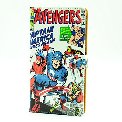 Galaxy S7 Edge Case Marvel Comics Captain America The Avengers Pattern Leather Wallet Credit Card Holder Pouch Flip Stand Case Cover For Samsung Galaxy S7 Edge