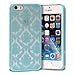GreatShield TACT Series Design Pattern Rubber Coating Ultra Slim Fit Hard Case Cover for Apple iPhone 5 / 5S (Damask - Teal)
