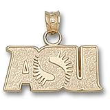 Arizona State Asu Sunburst 3/8 Pendant (14kt)