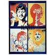 (24x36) The Beatles Four Faces Pop Art by Richard Avedon Music Poster Print