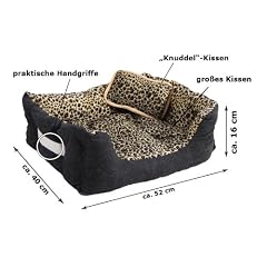 12684 Tierbett Gepard ca. 52x40x16cm mit Innenkissen + Schmusekissen + Pipi-Schutz-Unterlage