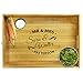 Premium Monogrammed Bamboo Wood Serving Tray with Handles - Personalized and Custom Engraved for Free