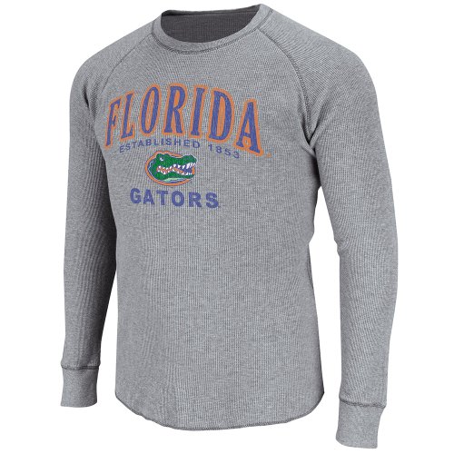 NCAA Florida Gators Pistol Long Sleeve Tee (Heather Grey, Large)