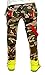 Sweety, Boy's Camouflage Jeans Super Soft Pull-On Red Strap Military Style