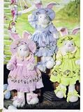 25" Decorative Plush Bunnies [Set of 3]