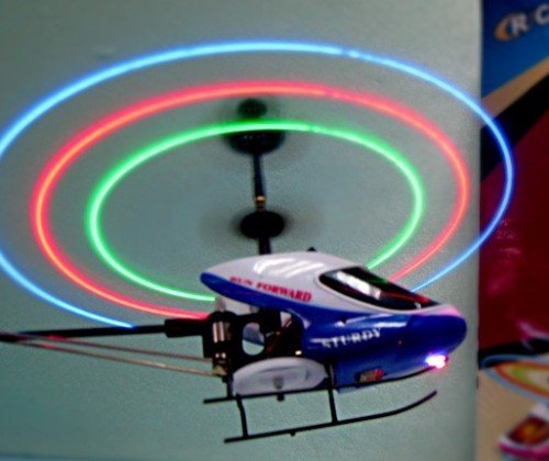 Mini RC Helicopter with Lights in Blades Rh-807a 3 Channel Rc