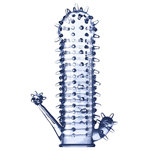 Constructan(TM) Silicone Condom Delay Extension Crystal Penis Sleeve Extender Enlarger Erection Impotence Aid