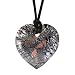 Karat Platinum Hand-Blown Murano Black Heart Pendant, 20"
