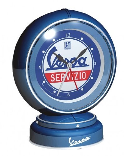 Original Vespa Wecker Servizio blau