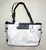 Coach 13759 Pleated Leather East West Gallery Tote Handbag, White and Gray 51t5IwFA3pL. SL160 Coach 13759 Pleated Leather East West Gallery Tote Handbag, White and Gray