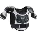 Fox Racing PeeWee Titan Youth Boys Roost Deflector Motocross/Off-Road/Dirt Bike Motorcycle Body Armor - Color: Black/Silver, Size: Small/Medium