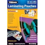 FELLOWES - Pochette à plastifier, A4, brillante, 160 microns 2 x 80 microns (Enhance), dime (L)216 x (H)303 mm contenu