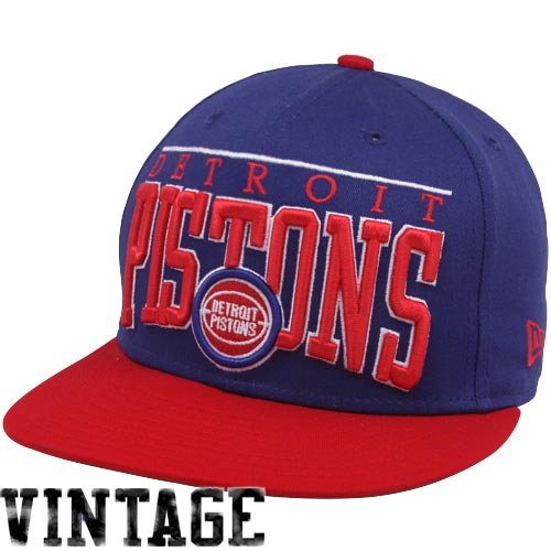 New Era Detroit Pistons Royal Blue 9FIFTY Vintage Le Arch Snapback Adjustable Hat