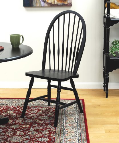 Carolina Classic Cottage Windsor Chair, Antique Black Carolina Classic Cottage Windsor Chair, Antique Black