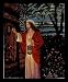 Jesus Christ Knocking At the Door (Diane Viera) Gold Wood-Mounted Art Poster Print - 16" X 20"