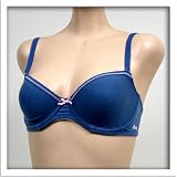 DKNY $28 Bardot Blue Lace Trim Demi Underwire Bra 34C