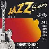 Thomastik-Infeld Jazz Guitar Strings: Jazz Swing Series 6 String Set - Pure Nickel Flat Wounds E, B, G, D, A, E Set