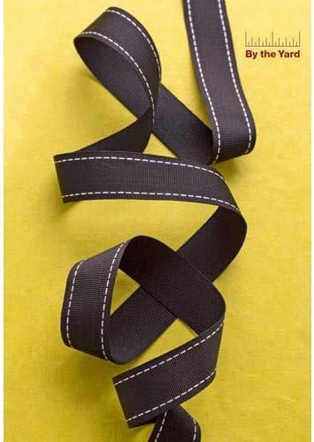 Black Saddle Stitch Belting 1 Inch Wrights 10 Yds