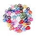 25pcs Cord Lock Round Ball Toggle Stopper Plastic Cord Locks for Drawstrings Outdoor DIY Craft Transparent Clear Frost FLS046-T(Mix-s)