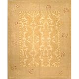 Orleans Gold Hand Knotted Wool and Silk Rug, 5 ft 6 in x 8 ft 6 in