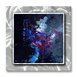 30x30 Pol Ledent abstract water color oil painting metal wall art, contemporary home decor, modern wall sculpture