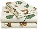Pike Street 135-Gram Printed Acorn Flannel Sheet Set
