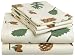 Pike Street 135-Gram Printed Flannel Queen Sheet Set, Acorns and Pinecones