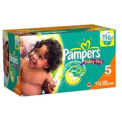 Pampers Baby Dry Size 5 Diapers Value Pack 116 Count