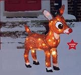 Rudolph the Red-Nosed Reindeer Lighted Sculpture with Blinking Nose