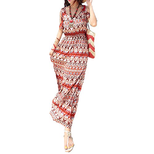 (ディーコッテ)D'Kotte レディース 春 ワンピース ワンピ ロング丈 マキシ シフォン エスニック ビーチ リゾート ドレス neaa124