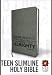 NLT Teen Slim Charcoal Leatherlike Psalm 91