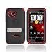 For HTC Rezound Red Black OEM Trident Kraken AMS Hard Case Over Silicone Skin Cover Screen Protector Kickstand & Belt Clip