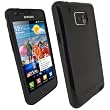 igadgitz Nero In Crystal Gel (TPU) Custodia Cover per Samsung Galaxy S2 i9100 Smartphone Mobile Android + Protettore schermo
