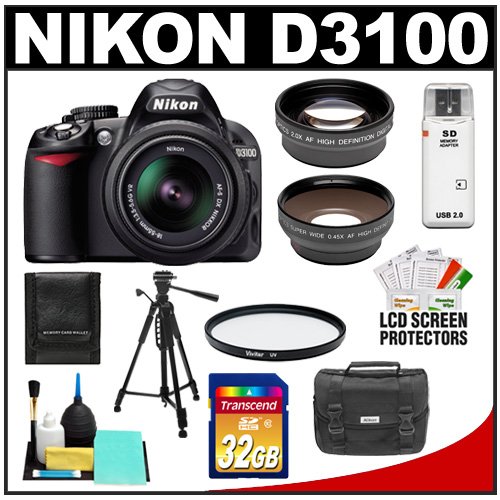 & Cheap Price Nikon D3100 Digital SLR Camera and 18 55mm G VR DX AF S