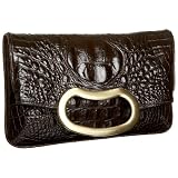 Jalda Croc-Embossed Bean Clutch