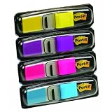 Post-it Flags, Ideal For Marking and Flagging Paper Documents, 0.5 Inch, Assorted Bright colors, 35 per Dispenser ( Four Dispensers) (683-4AB)