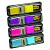 Post-it Index Mini 4 Spender, Leuchtfarben: lemon, lila, pink, t�rkis , 11,9 mm x 43,2 mm, 35 Haftstreifen/Spender
