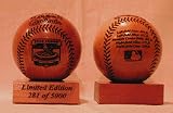 2005 Busch Stadium Laser Engraved Wood Baseball (2nd ... thumbnail