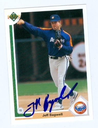 Jeff Bagwell Autographed/Hand Signed Baseball Card (Houston Astros) 1991 Upper Deck #755