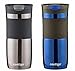 Contigo Snapseal Vacum Insulated Stainless Steel Travel Mug, 16-Ounce, Gun Metal/Monaco, 2-Pack