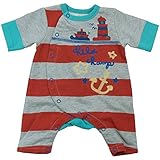 【H28年春物】 CHILD CHAMP(チャイルド チャンプ) ガーゼ裏毛ボーダーミニカバーオール 70cm/R NO.C-86161501