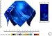 Jezebel Radiance® Large Flame Blue and White Glass Pendant/Ceiling Fan Light Replacement Glass Shade, 1 5/8