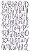 Sticko Sweetheart Purple Script Alphabet Sticker