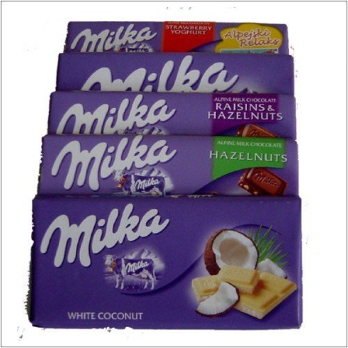 Milka Chocolate - 10 Bars (2 of each - alpine, 
